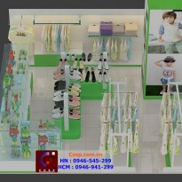 Thiết Kế Gian Hàng Quần Áo Trẻ Em - Anh Tiến - Coop Mart - Đồng Nai